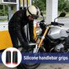 Handle Bar Grips Silicone Non-Slip Replacement Parts 2 Pieces Ergonomic Motorcycle Grips For Mountain Road Scooter Biking