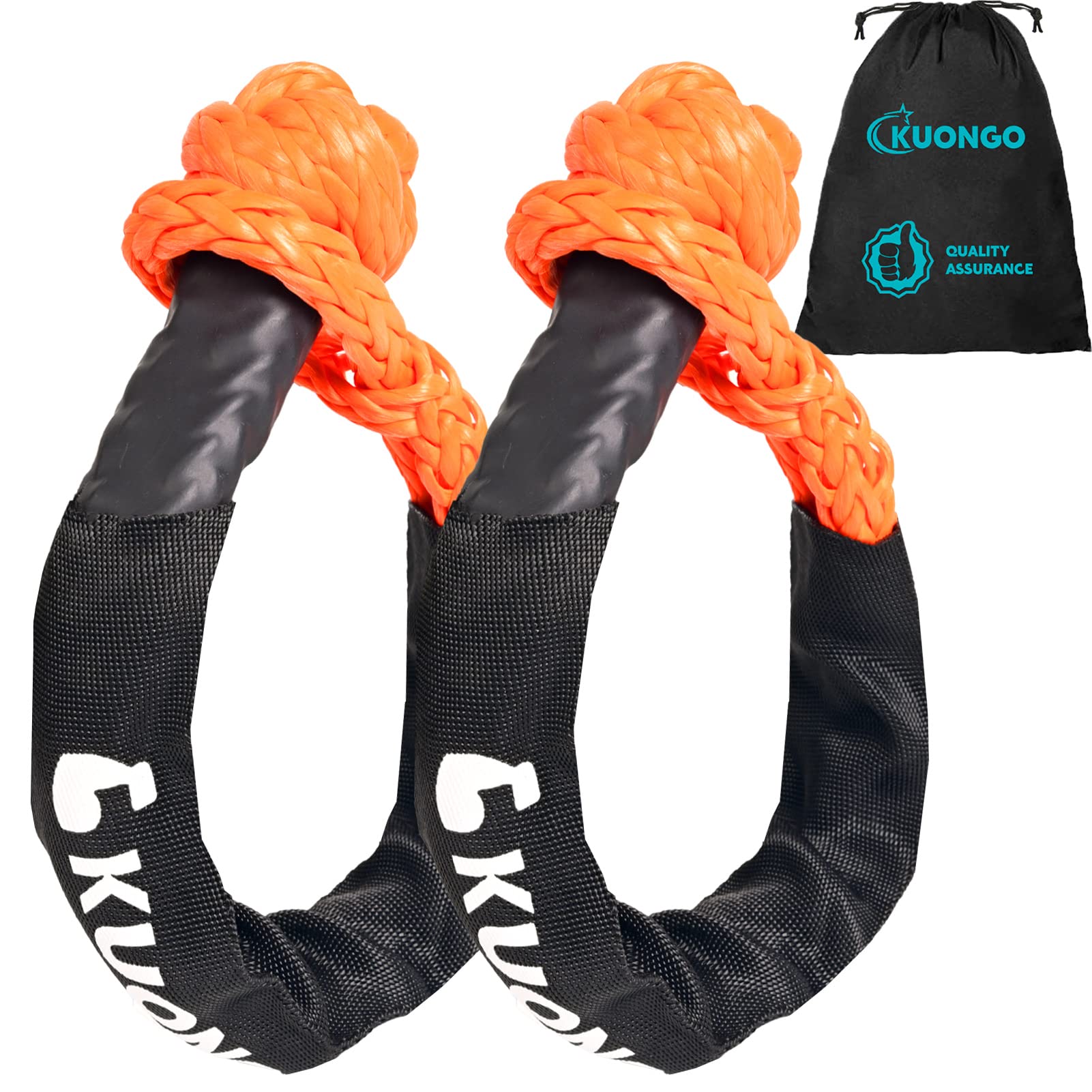 

Soft Shackle Synthetic 12mm x 17236kg Breaking Synthetic High with Storage for Cargo Snowy and Natural Disasters Rope, 2-Piece Set, 60cm, Strength,