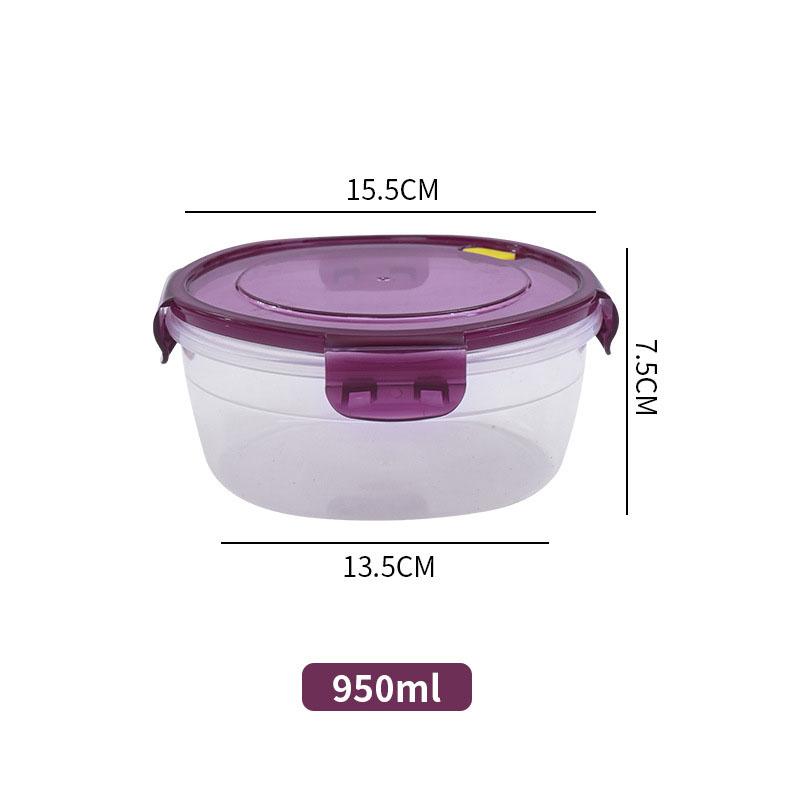 Fresh-keeping Box Can Be Heated in Microwave Oven, Kitchen Refrigerator Freezer Storage Box, Transparent Lunch Box with Lid