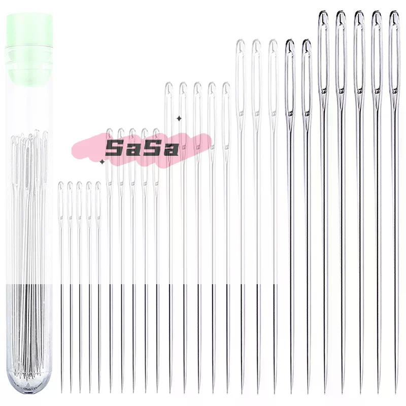 25Pcs Large Eye Stitching Needles Set for Handmade Leather Yarn Knitting Sewing Tools Steel Sewing Needles