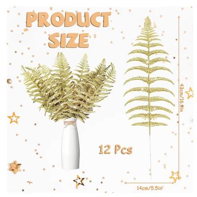 5/10Pcs Christmas Decoration Glitter Artificial Leaves Bouquet Christmas Tree Pendant for Home Decor Navidad New Year Accessory