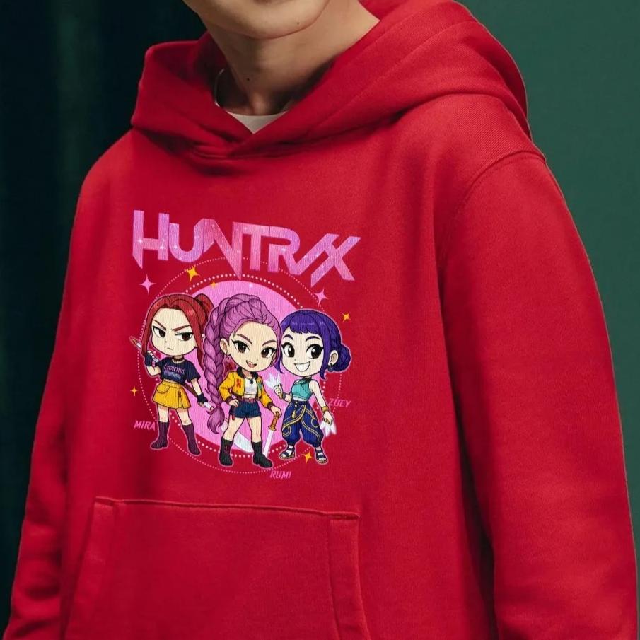 Autumn Huntrix Demon Hunter 3D Printed Hoodies Fashionable Casual Sports Long Sleeved Children's Girl Hooded Sweatshirts