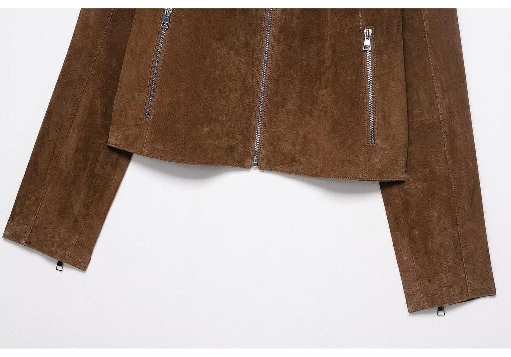 European & American Women's Short Pure Leather Jacket Coat - Hot Selling