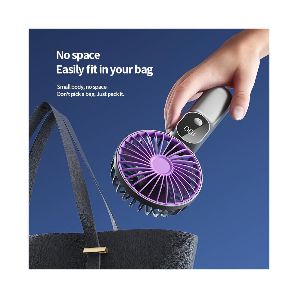Persönlicher Handheld -Fan -UB -rechargable Tragbarer Lüfter, Mini -Lüfter Mit Geschwindigkeitskontrolle Für Reisen, Camping, Büro, Zuhause
