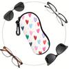 1Pcs Soft Sunglasses Case,Neoprene Zipper Glasses Pouch,Portable Eyeglasses Ba
