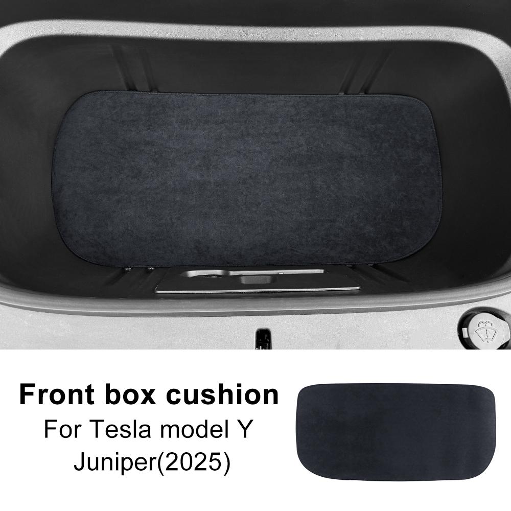 Flannel Front Rear Trunk Mats For Tesla Model Y 2025 Model Y Juniper Anti-slip Pads Protective Cover Cargo Liner Tray Floor Mat