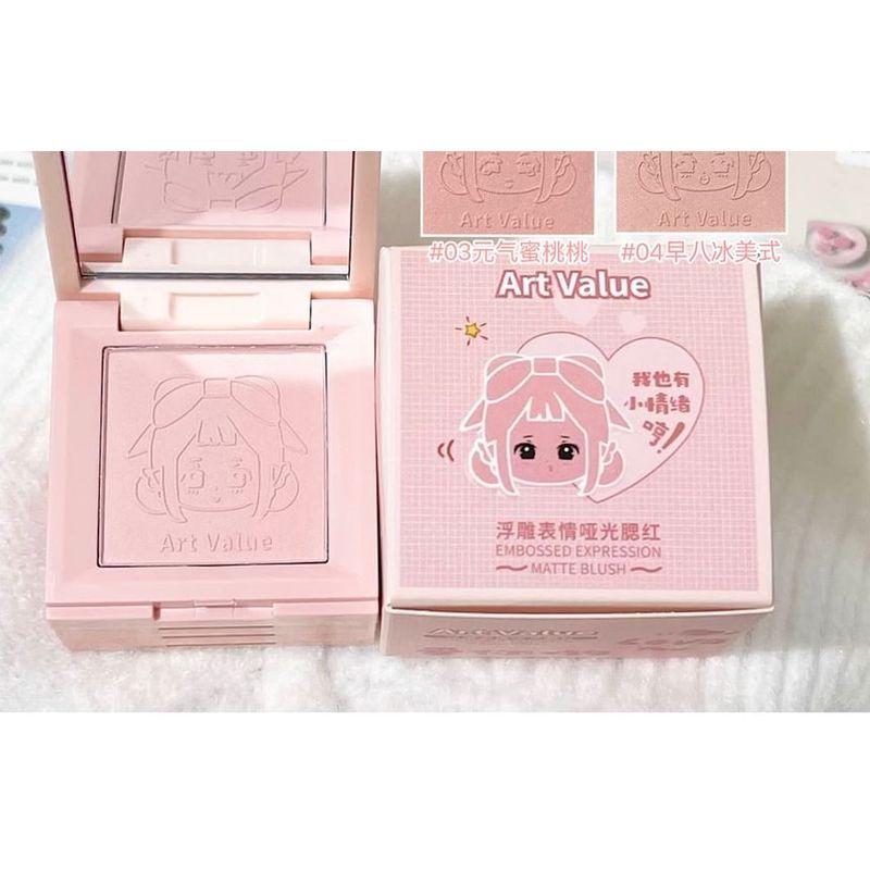 Art Value - 4 Colours Cartoon Embossed Matte Blush Palette