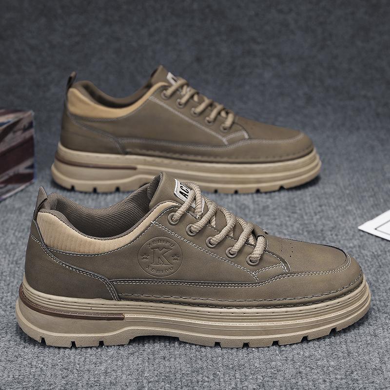 

Весна 2025 года, высокие мужские туфли с инструментами, новые повседневные кожаные туфли в британском стиле, черные ретро-ботинки Martin для мужчин 44