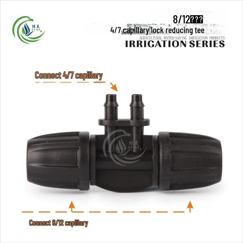 Capillary Fittings Set: 8/12 Straight, Elbow, Tee, 9/12 Connector, Garden Irrigation Auto-Watering