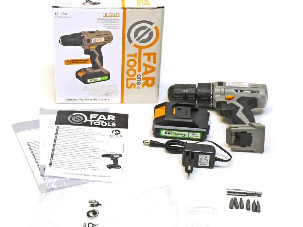 Аккумуляторный шуруповёрт Far Tools LI180 (215117)