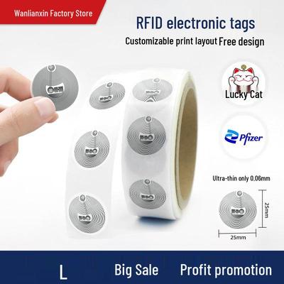 NFC Zenei Fali Matrica: NTAG215 Fémellenes RFID Chip Tag