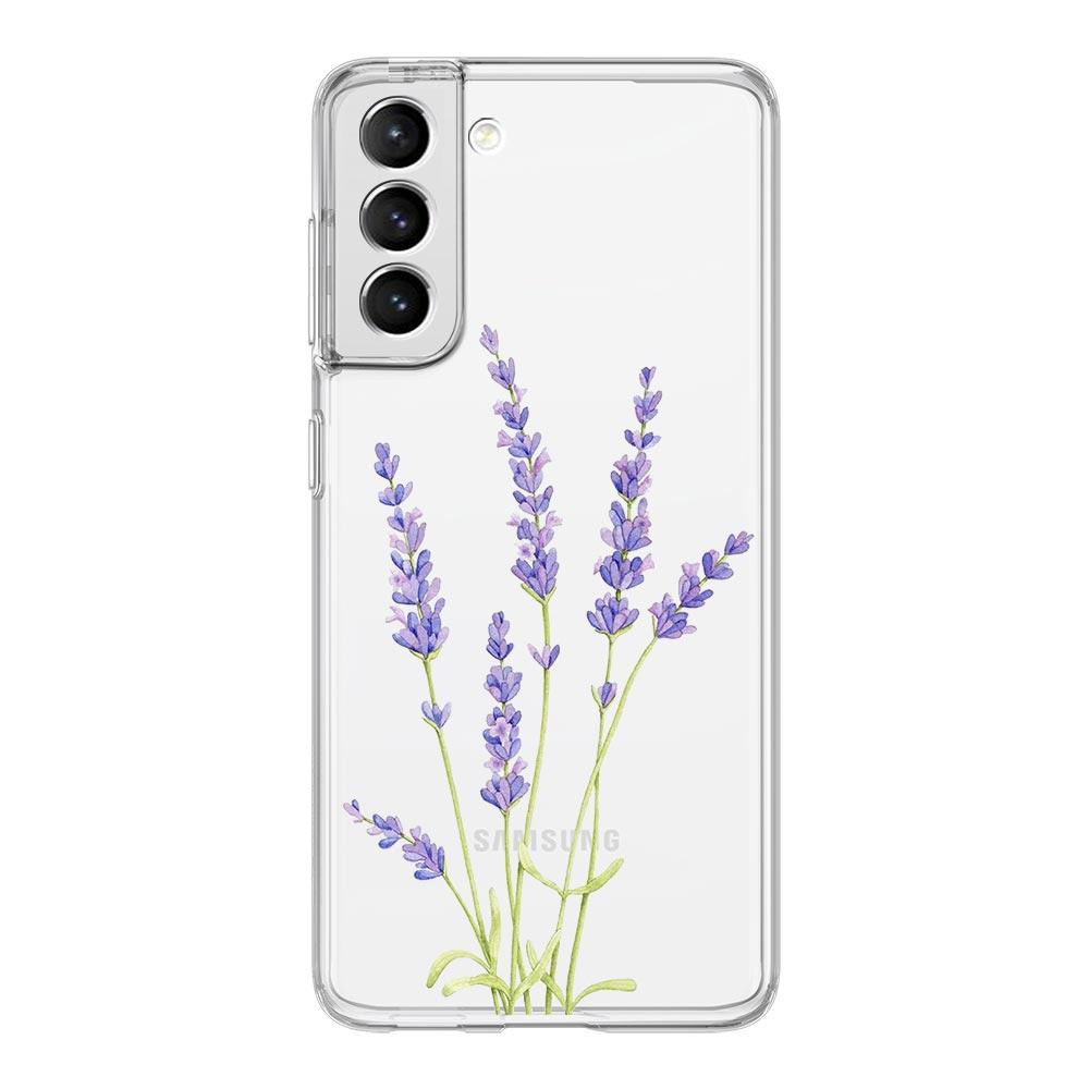 sunflower Flower Lavender Purple Phone Case For Samsung Galaxy S23 S22 S20 Ultra S21 FE 5G S9 Plus S10E S8 Note 20 Clear Cover