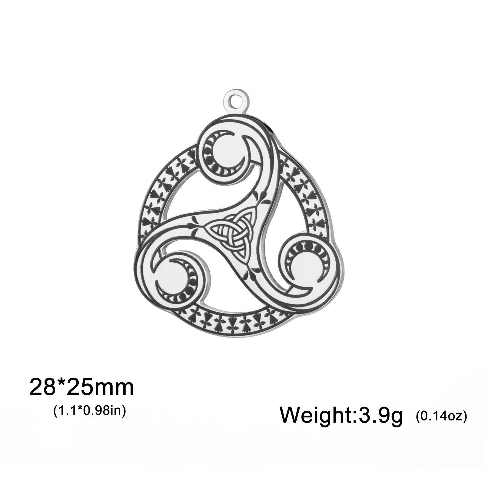 Ancient Celtic Necklace Celtic Knot Triquetra Spiral Trinity Knot Triskele Pendant Necklace Celtic Jewelry Gifts for Women Men
