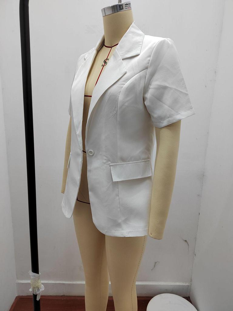 Damen Sommermode 2025: Lockere europäische/amerikanische kurzärmelige Anzugjacke