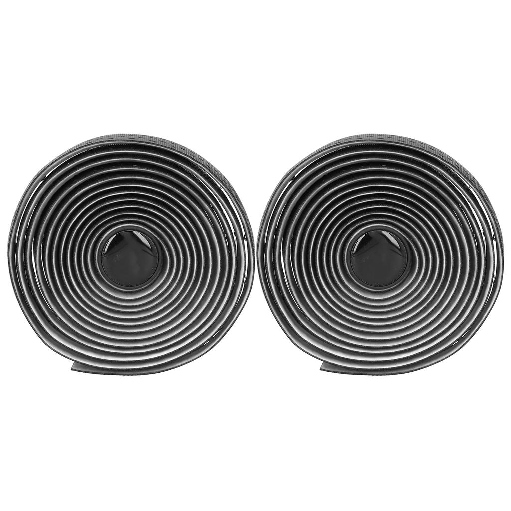 Road Bike Breathable Handlebar Tapes Bicycle AntiSlip Handle Grip Wraps with Bar Plugs(Black )