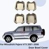 Car Exterior Chrome Door Bowl Cover Trim For Mitsubishi Pajero V73 2001 2002 2003 2004 2005 2006 2007 2008 Car Stickers