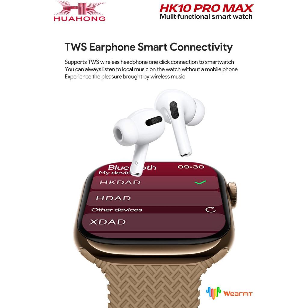 HK10 PRO MAX 2,02 calowy AMOLED Smartwatch Męski Damski Kompas ChatGPT 2.0 Czujnik Grawitacyjny Menu 3D Album Smartwatch HK9 Ulepszenie