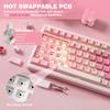 YUNZII B75 PRO 75% Gaming Mechanical Keyboard Gasket RGB Wireless BT 2.4G Wired Knob
