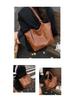 Women's Large Retro Soft Leather Tote: High-Quality, Versatile Fashion Shoulder Bag for School & Commute