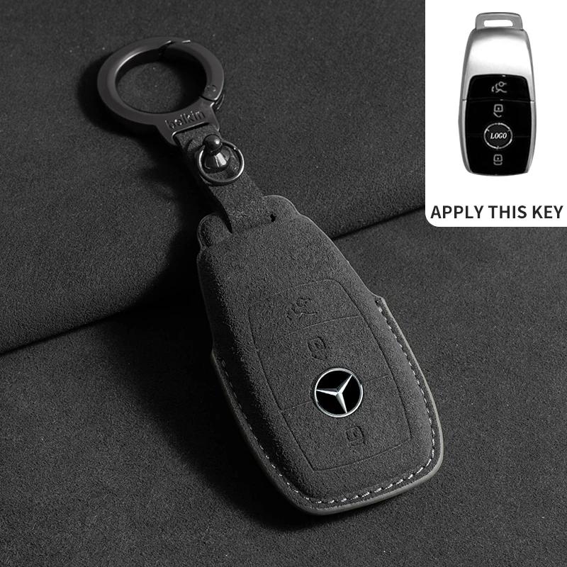 3D FUR Car Key Case Protection For Mercedes Benz E C G M R S Class W204 W212 W176 GLC CLA GLA AMG 2024 Car Key Case Cover Shell DC6