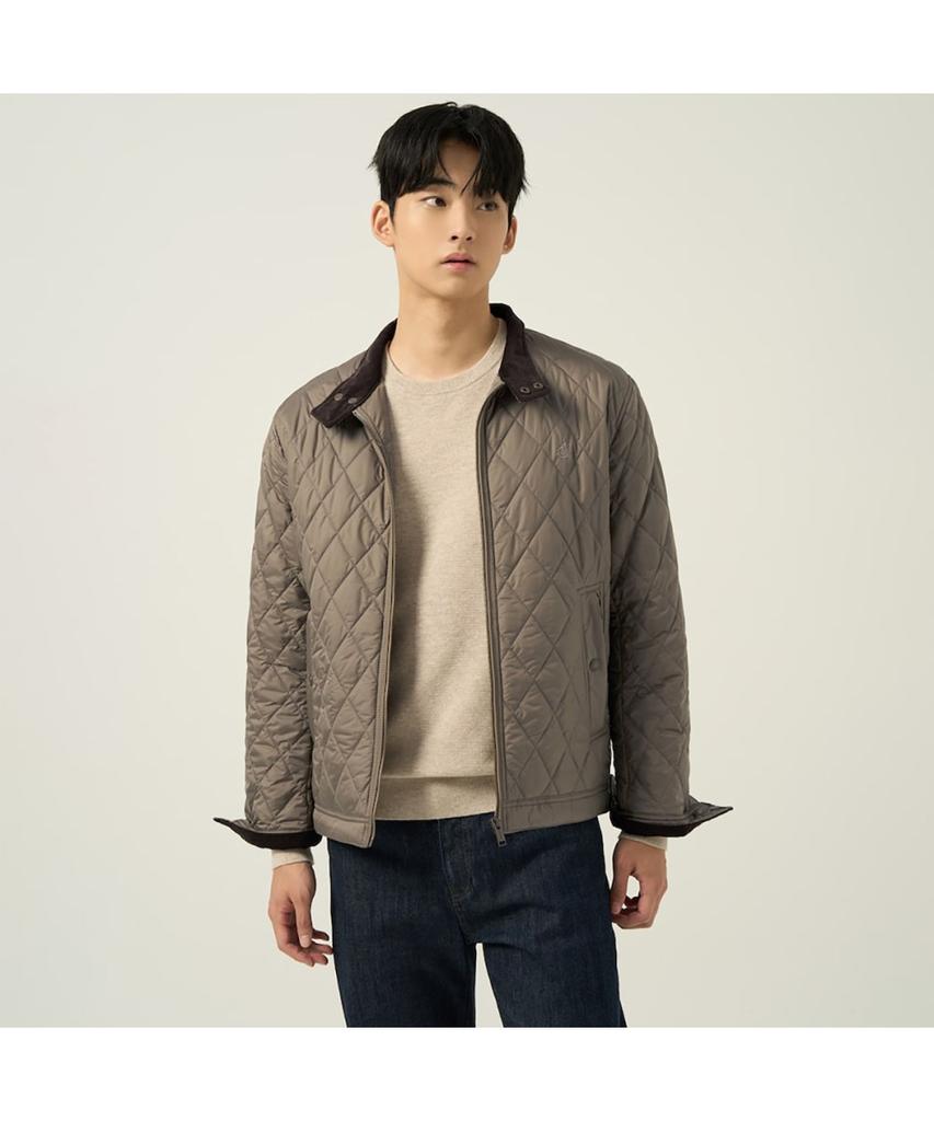 Beanpole Men [Essential] Diamond Padded Harrington Jacket Beige