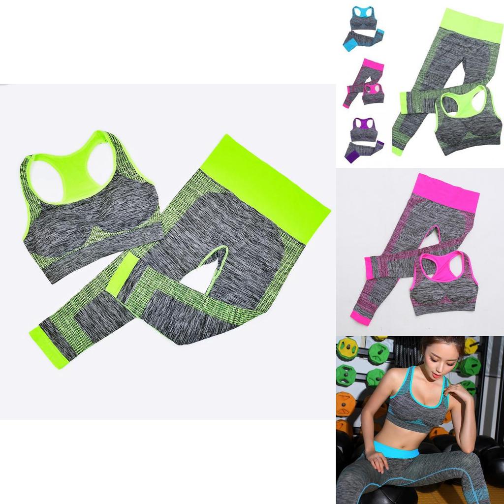 Premium Quality Fitness Workout Clothing Women's Gym Sports Running Girls Slim Leggings And Tops