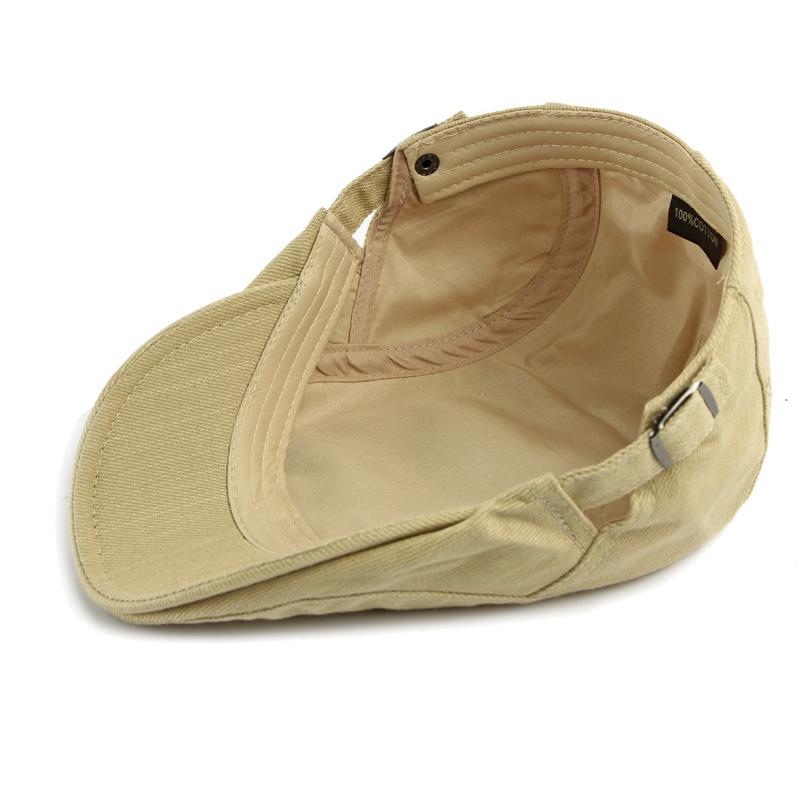Spring Summer Classic Beret Men British Vintage Cap Solid Color Forward Cap