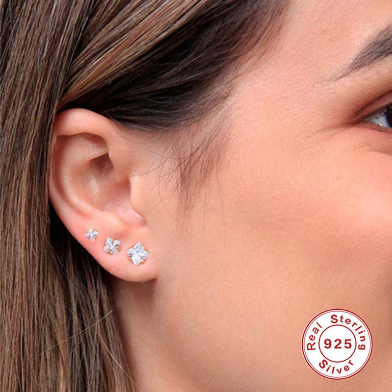 Star Geometric Starfish Base Stacked Earrings Earrings Earrings Stud Earrings Three-Piece Set Three-Piece Set S925 Sterling Silver