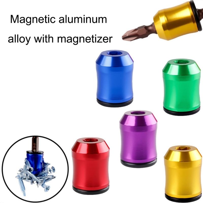 Solid Aluminum Magnetic Bit Holders with Quick Demagnetization Suitable with Most Driver Tool Enhancing Grip Design