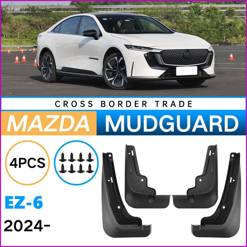 Mudflaps Fender for Mazda EZ-6 2024 Mudguards Mud Flaps Splash Guards Front Rear Wheels Fender Car Accessories 4Pcs