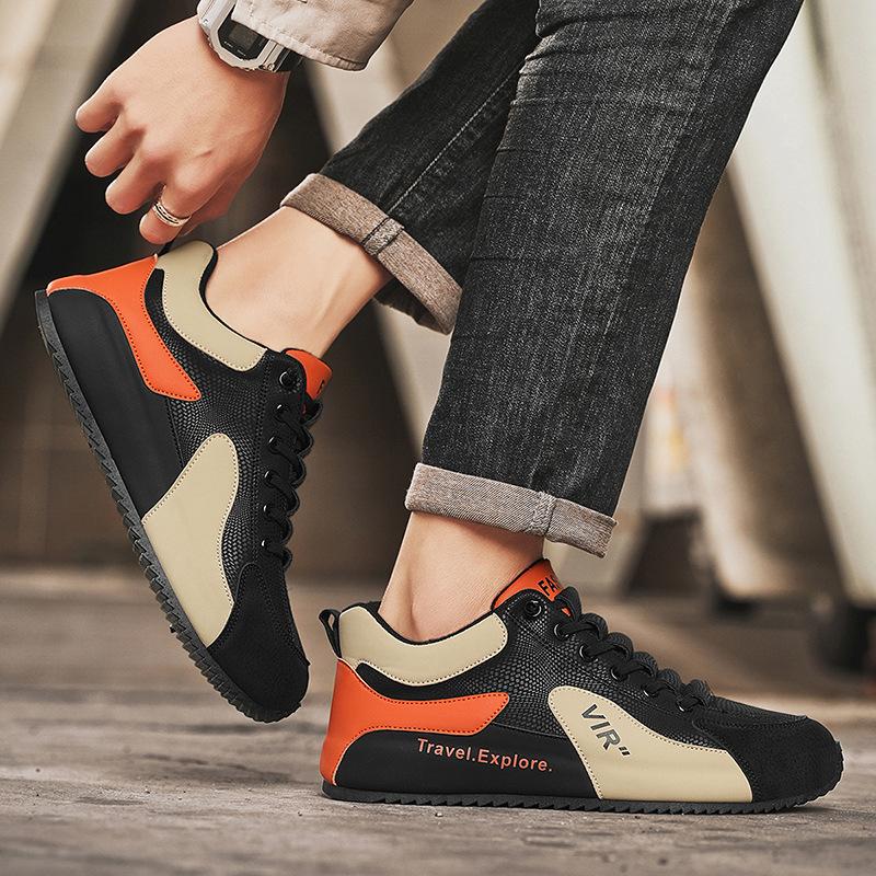 New Men's Platform Sneakers Designer Mesh Breathable Casual Shoes Outdoor Versatile Non-slip Wear-resistant Vulcanized Shoe 2025