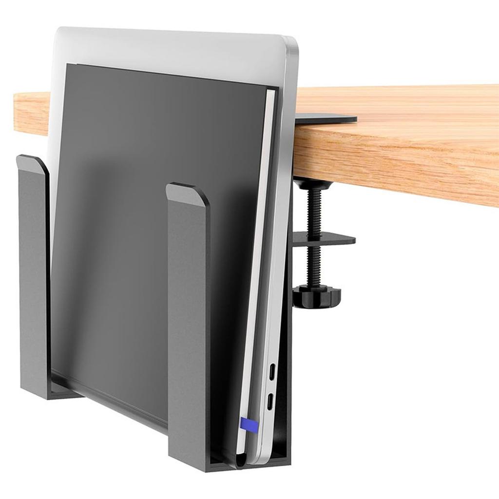 Adjustable Under Desk Laptop Mount Desk Side Storage Clamp  Desk Laptop Holder Punch-Free Metal Hanging Desk Organizer