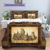 Cartoon Pattern Bedding Quilt Set Quilt Cover Pillowcase Home Decoration Birthday Gift (1 * duvet cover + 2 * pillowcase, without core)
