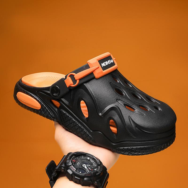 Summer Outer Wear Anti-slip Men's Slippers Sports Two Wear Teenagers Soft Beach Sandals Outdoor Casual Platform Big Size Shoes