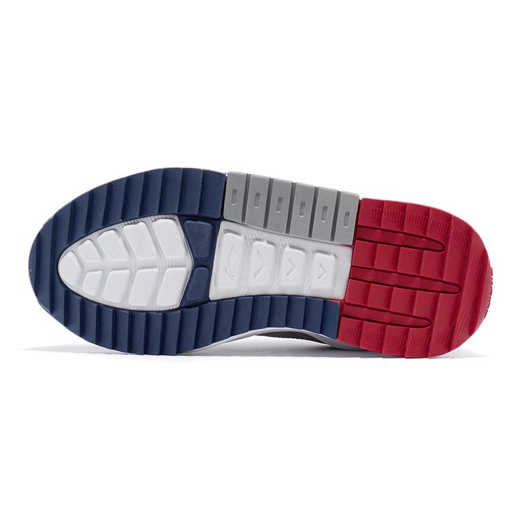 LiNing Running Shoes Comfort Casual Shock Absorption Non-Slip Breathable Low-Top Kids Sneakers Snow-Gray YKCR180-1
