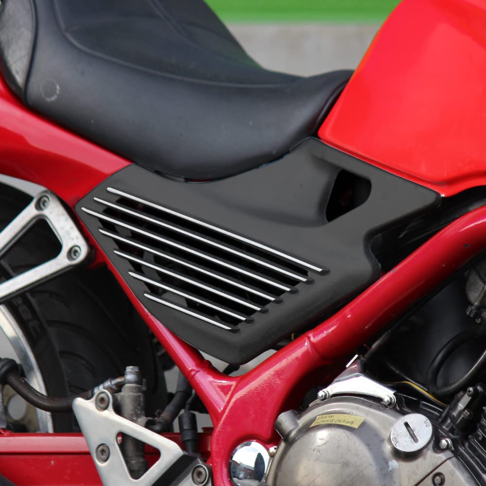 Kawasaki Balius Side Covers with Machined Black (Alfin Covers) Fins,