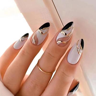 24 Pc  Press On Nails Short Square Fake Nails Cute Designs Glossy False Nails Halloween Nails Cute Full Cover Glue On Nails Stick With 2ml Glue
