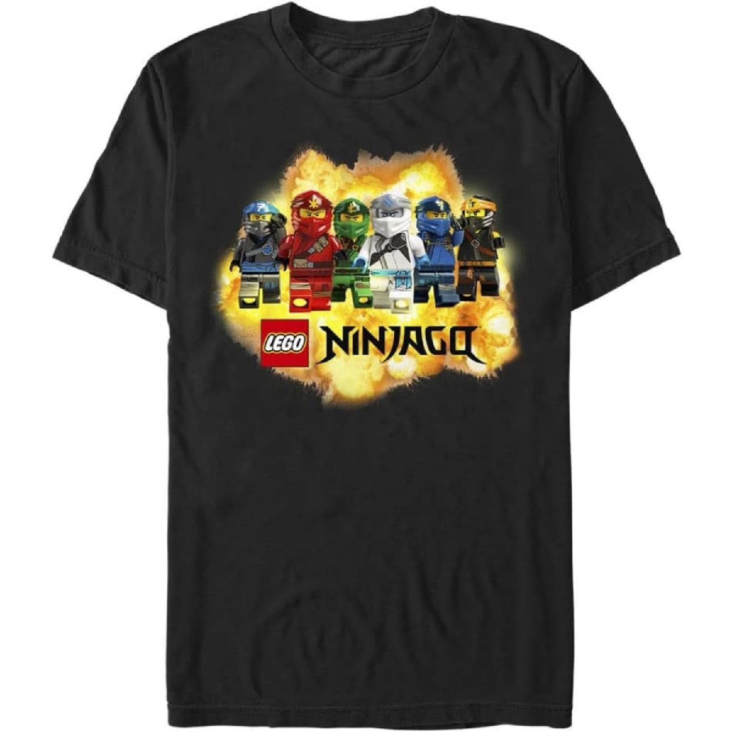 

Fifth Sun Lego Ninjago Ninja Explosion Young Men s Short Sleeve Tee Shirt XXXXXL різнокольоровий