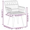 3157866 vidaXL Ensemble de salle à manger de jardin 3 pcs Noir Résine tressée
