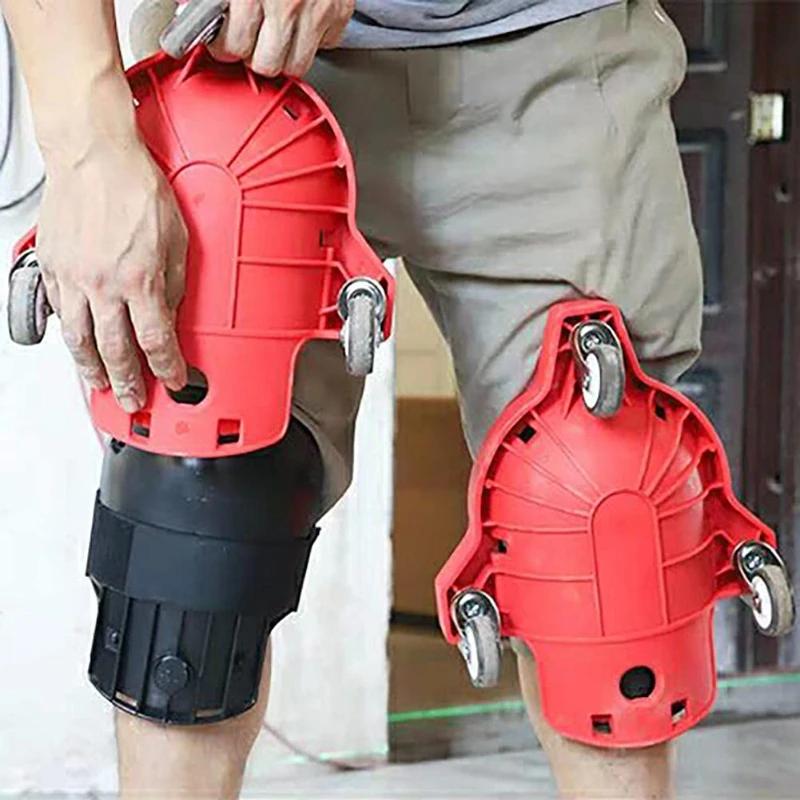 Multifunctional Kneeling Pulley Knee Pads Floor Tiles Seams Woodworking Universal Wheels Built In Foam Padded Mobile Kneepads