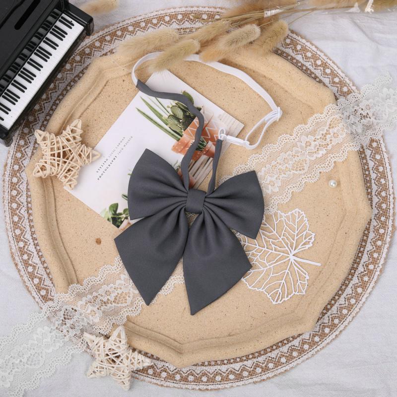 Papillon a Punta di Freccia Monocolore Cravatta da Donna Stile Accademico Accessorio per Uniforme Scolastica Fiocco a Nastro Moda Minimalista