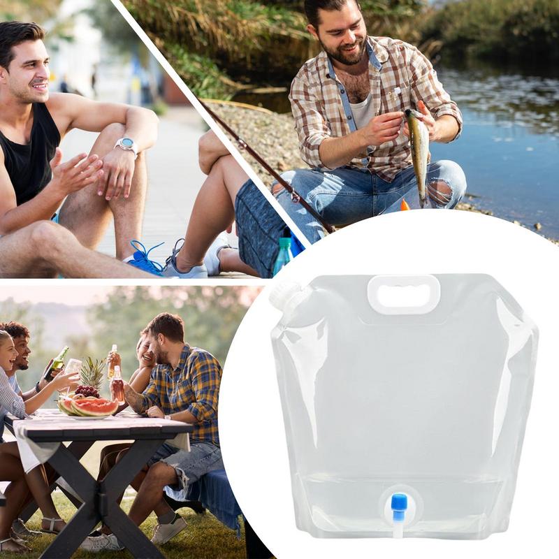 Water Bladder Bag  Folding Water Bag Camping 10L Large Capacity Portable Water Bag Thickened Soft Food Grade Water Storage Bag