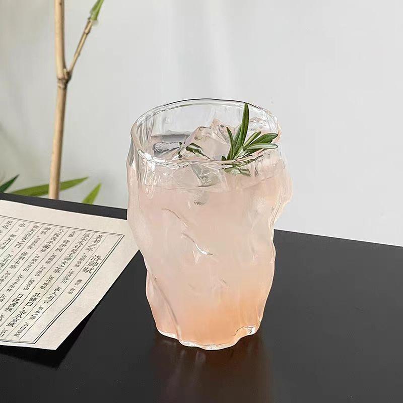 Transparente Kaffeetasse, Cocktailgläser, vertikale Maserung, Phnom Penh-Glas, Wassertasse, Safttasse, Kaffee, Whiskytassen