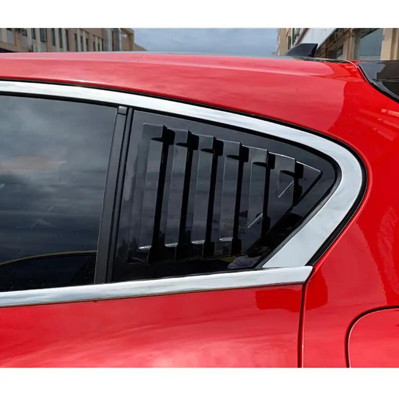 For Ford Focus 2019-2025 Sedan Hatchback Car Rear Louver Window Side Shutter Cover Trim Sticker Vent Scoop ABS Carbon Fiber Auto