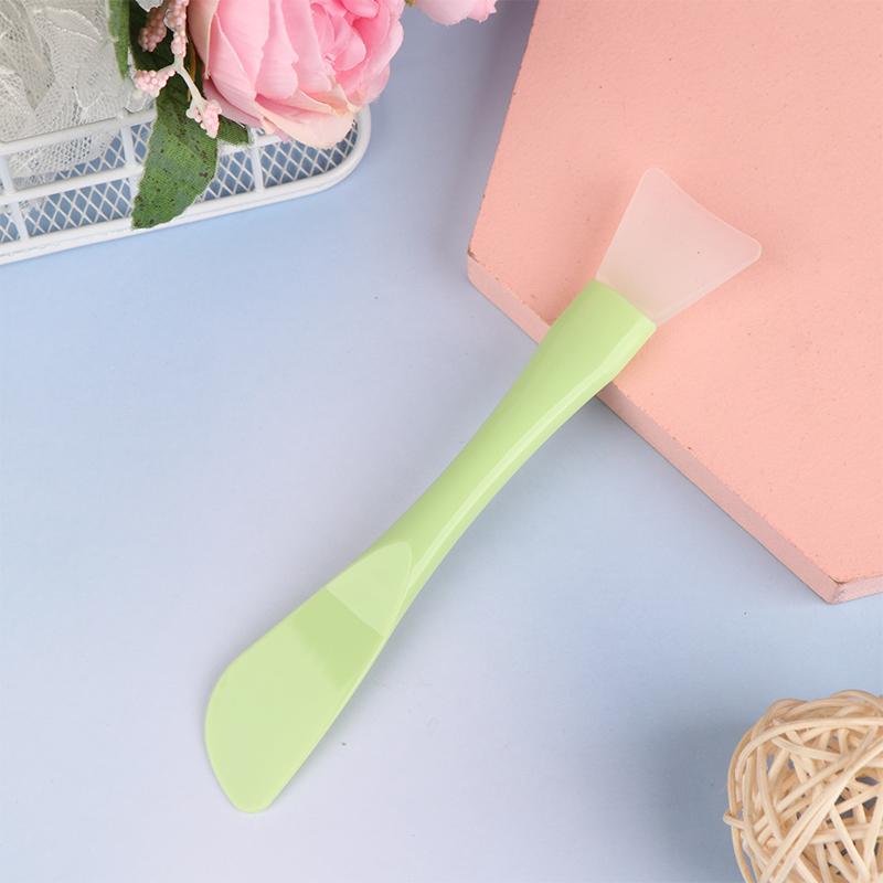 Silicone Facial Mask Brush Soft Head With Scraper Integrated Dual-Use Mud Film Brush Diy Film Adjusting Beauty Tool Beauty