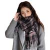British retro scarf, Christmas red apple atmosphere, girls' high-value plaid soft waxy scarf, warm in winter