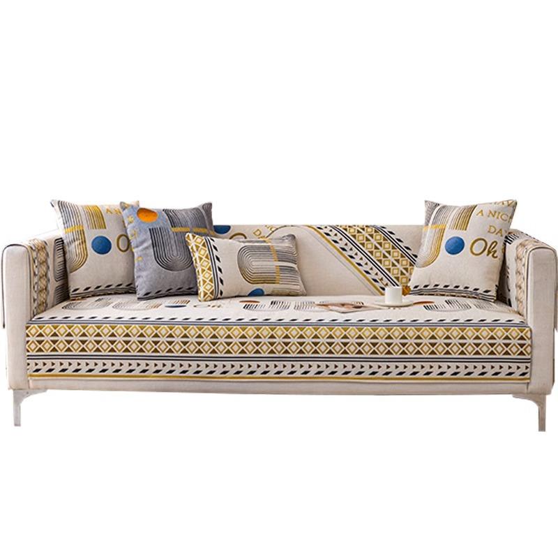 Ethnic Style Sofa Cushion Four Seasons Universal Chenille Non-Slip Cushion Simple Modern Sofa Cover