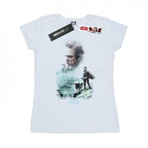 

Star Wars Womens/Ladies The Last Jedi Luke And Rey Cotton T-Shirt білий