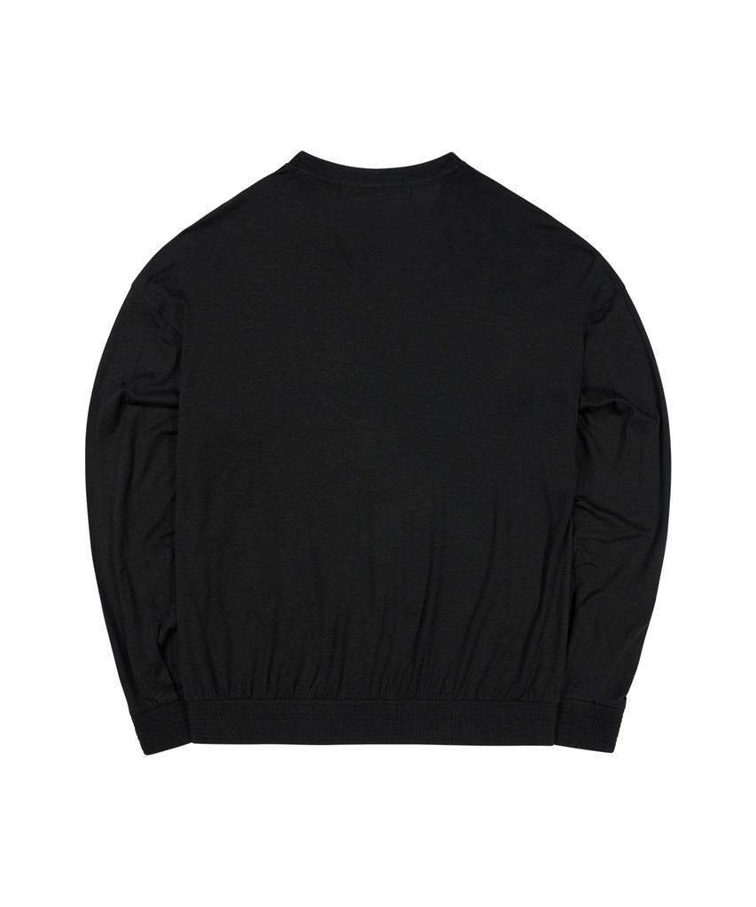 51Peosenteu V Neck Banding Longsleeve - Black