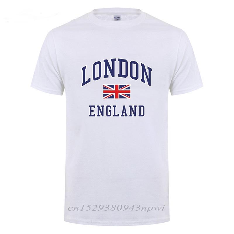 I Love London England Flag Union Jack T Shirt Novelty Souvenir Birthday Gift Mens Short Sleeve O Neck Cotton TShirt Summer Tops